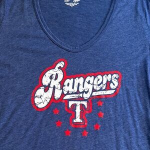 Majestic Blue Texas Rangers Women's Tee